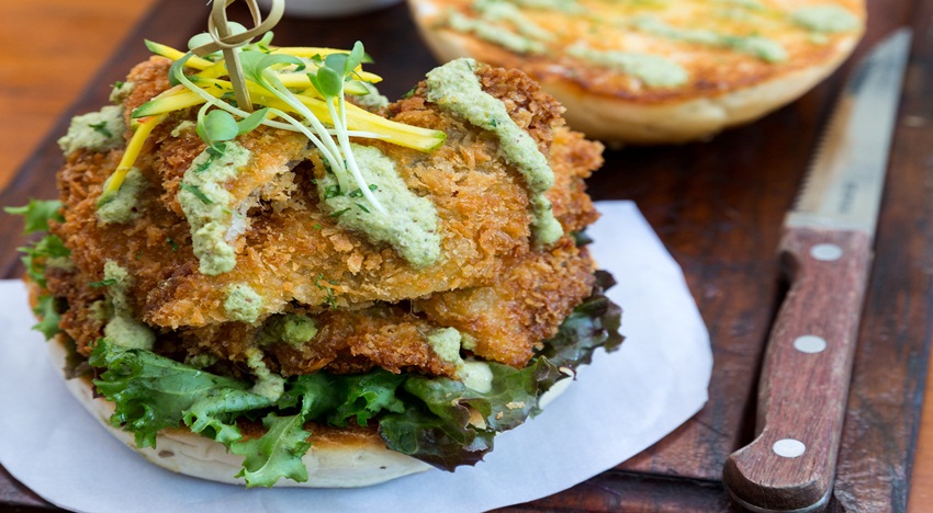 Creole Spiced Bombay Duck Burger
