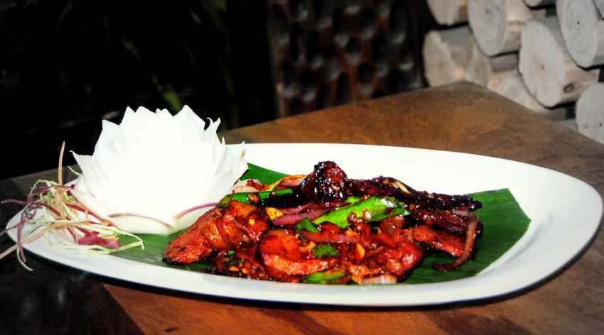 Smoked Pork with Naga chilli