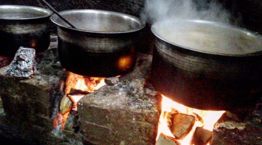 The best biryani is always cooked in large quantities and on a firewood stove