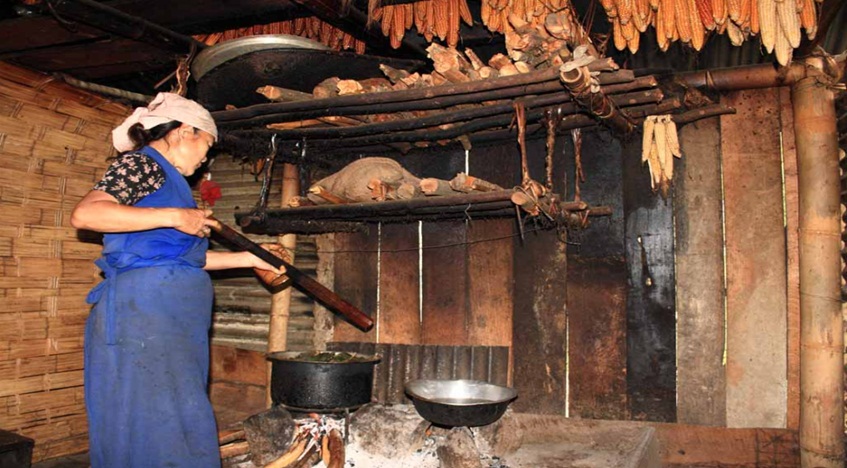 a traditional kitchen- Sikkim food trail