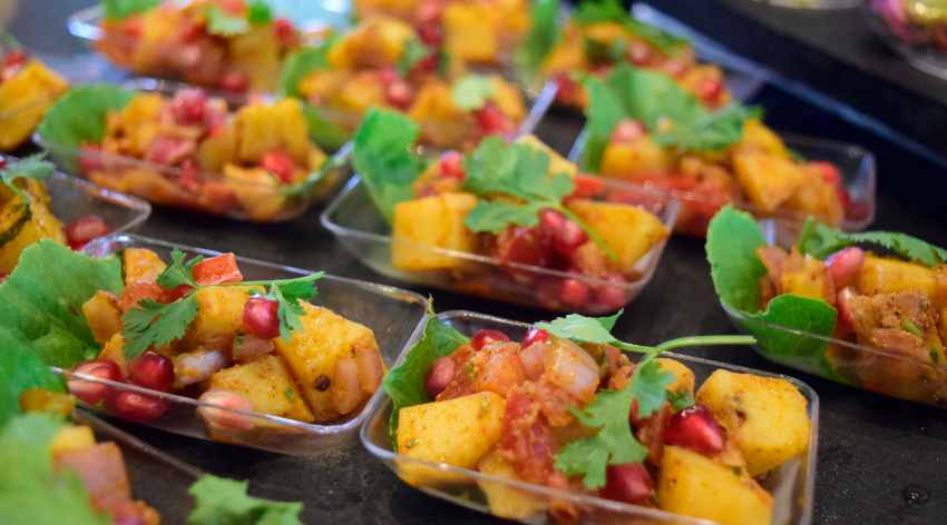 Aloo aur Anaar Ki Chaat at Food Exchange, Novotel New Delhi Aerocity